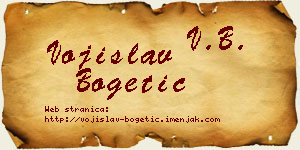 Vojislav Bogetić vizit kartica
